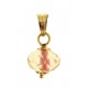 PENDENTE SOLITARIO ROSA - 7 colori oro Giallo Donna 18 Kt Carati Ct 750 