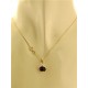 COLLANA SOLITARIO SCURO - 7 Colori oro Giallo Donna 18 Kt Carati 750