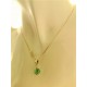 COLLANA SOLITARIO VERDE - 7 Colori oro Giallo Donna 18 Kt Carati 750