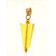 PENDENTE CONO ARANCIONE - Tre colori oro Giallo Donna 18 Kt Carati Ct 750