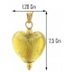 PENDENTE CUORE CRISTALLO - Oro Giallo 18 Kt Carati Ct 750 