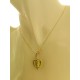 FOTO BUSTO COLLANA CUORE VERDE - oro Giallo Donna 18 Kt Carati 750 