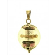 Ciondolo Pendente Vetro Murano Donna Oro Giallo 18 Kt Carati Ct 750 4,0 Gr