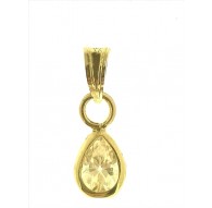 Ciondolo Pendente Donna Oro Giallo 18 Kt Carati Ct 750 0,65 Gr Punto Luce