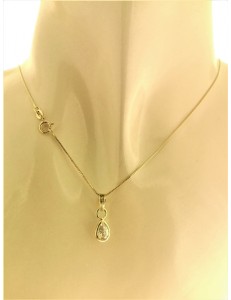 COLLANA PUNTO LUCE GOCCIA - Donna Oro Giallo 18 Kt Carati Ct 750 