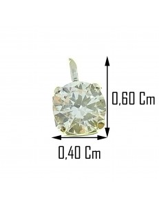 PENDENTI ORO BIANCO - Ciondolo Pendente Donna Oro Bianco 18 Kt Carati 750 0,25 Gr Solitario Punto Luce