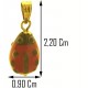 PENDENTE COCCINELLA - ciondolo Bimba Bambino Oro Giallo 18 KT Carati Ct 750