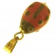 PENDENTE COCCINELLA - ciondolo Bimba Bambino Oro Giallo 18 KT Carati Ct 750