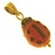 PENDENTE COCCINELLA - ciondolo Bimba Bambino Oro Giallo 18 KT Carati Ct 750