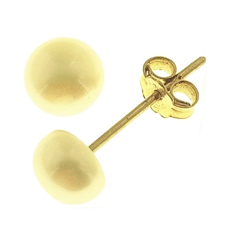 ORECCHINI PERLE MEZZO TONDO - Oro Giallo 18 kt Carati Ct 750 0,70 Gr