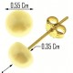 ORECCHINI PERLE MEZZO TONDO - Oro Giallo 18 kt Carati Ct 750 0,70 Gr