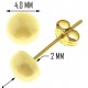 ORECCHINI BIMBA - Orecchini Bimba Bambina Mezzo Tondo  Oro Giallo 18 kt Carati Ct 750 0,30 Gr