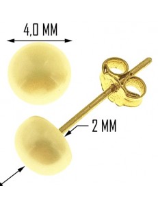 ORECCHINI BIMBA - Orecchini Bimba Bambina Mezzo Tondo  Oro Giallo 18 kt Carati Ct 750 0,30 Gr