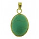 Ciondolo Pendente Turchese  Donna  Oro Giallo 18 Kt Carati Ct 750 2,0 Gr