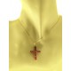 COLLANA CROCE RUBINI - Donna Oro Giallo 18 Kt Carati 750