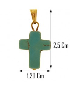 PENDENTE CROCE - Uomo Donna Oro Giallo 18 Kt Carati 750 0,90 Gr