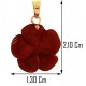 PENDENTE FIORE CORALLO - Ciondolo  Donna Oro Giallo 18 Kt Carati CT 750 