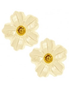 ORECCHINI FIORE - donna Bimba Bambina Oro Giallo 18 kt Carati Ct 750