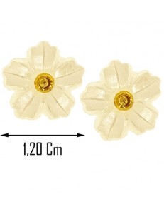 ORECCHINI FIORE - donna Bimba Bambina Oro Giallo 18 kt Carati Ct 750