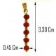 COLLANA FIAMMIFERO RUBINI -  Donna Oro Giallo 18 Kt Carati 750