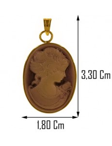 COLLANA CAMEO MOD 03 - Donna Oro Giallo 18 Kt Carati Ct 750