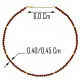 COLLANA DONNA RADICI DI RUBINO - Oro Giallo 18 kt Carati Ct 750