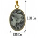 pendente cameo 04 - Donna Oro Giallo 18 Kt Carati Ct 750