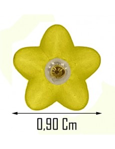 Orecchini Fiore Bimba Bambina oro 18 Kt 750 0,65 Gr