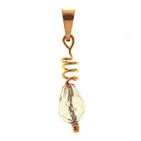 PENDENTE PUNTO LUCE GOCCIA - Donna Oro Giallo 18 Kt Carati Ct 750 