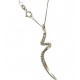 COLLANA DIAMANTI - 0,06 Ct Donna Oro Bianco 18 Kt Carati 750 