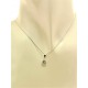 COLLANE ORO BIANCO - Collana Catenina Pendente Punto Luce Solitario Donna Bianco 18 kt Carati 750