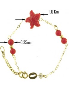 BRACCIALE BIMBA STELLA - Bambina Oro Giallo 18 kt Carati Ct 750 