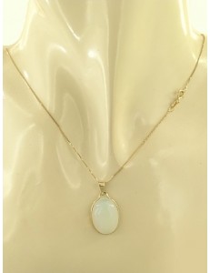 COLLANA OPALE - Cabochon Donna Oro Giallo 18 Kt Carati Ct 750