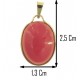 PENDENTE CORNIOLA ROSSA - Donna  Oro Giallo 18 Kt Carati Ct 750