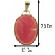 PENDENTE CORNIOLA ROSSA - Donna  Oro Giallo 18 Kt Carati Ct 750