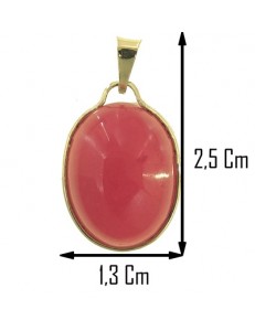 PENDENTE CORNIOLA ROSSA - Donna  Oro Giallo 18 Kt Carati Ct 750