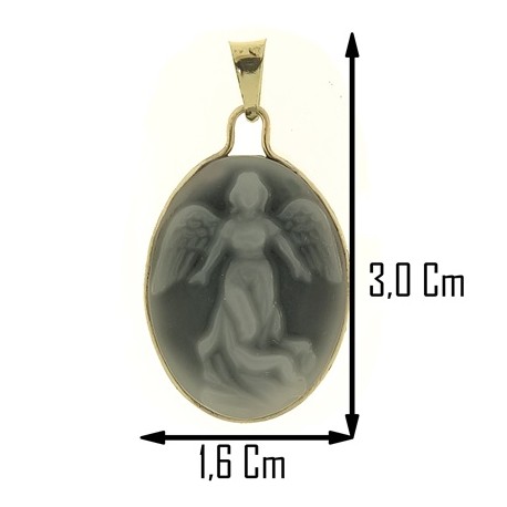 COLLANA ANGELO PROTETTORE - oro Giallo 18 Kt Carati Ct 750  