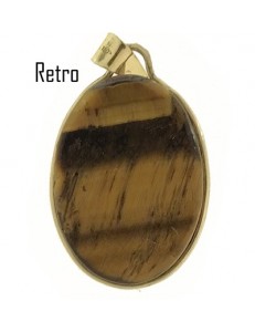 CATENINA CABOCHON OCCHIO DI TIGRE - Donna Oro Giallo 18 Kt Carati Ct 750