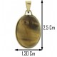 CATENINA CABOCHON OCCHIO DI TIGRE - Donna Oro Giallo 18 Kt Carati Ct 750