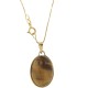 CATENINA CABOCHON OCCHIO DI TIGRE - Donna Oro Giallo 18 Kt Carati Ct 750