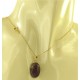 COLLANA CABOCHON AMETISTA -  Donna Oro Giallo 18 Kt Carati Ct 750