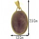 COLLANA CABOCHON AMETISTA -  Donna Oro Giallo 18 Kt Carati Ct 750