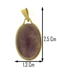 COLLANA CABOCHON AMETISTA -  Donna Oro Giallo 18 Kt Carati Ct 750