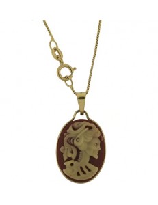 COLLANA CAMEO GOTICO - Oro Giallo 18 Kt Carati Ct 750