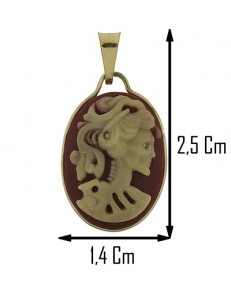 COLLANA CAMEO GOTICO - Oro Giallo 18 Kt Carati Ct 750