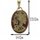 CIONDOLO CAMEO GOTICO - Oro Giallo 18 Kt Carati Ct 750