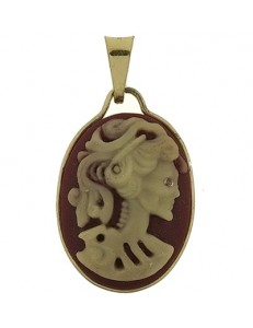 CIONDOLO CAMEO GOTICO - Oro Giallo 18 Kt Carati Ct 750