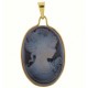 Ciondolo Pendente Donna Oro Giallo 18 Kt Carati Ct 750 Gr 1,50 Cameo