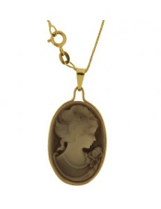 COLLANA CAMEO 05 - Donna Oro Giallo 18 Kt Carati Ct 750 