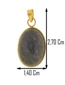 PENDENTE CABOCHON LAPIS - Donna Oro Giallo 18 Kt Carati Ct 750